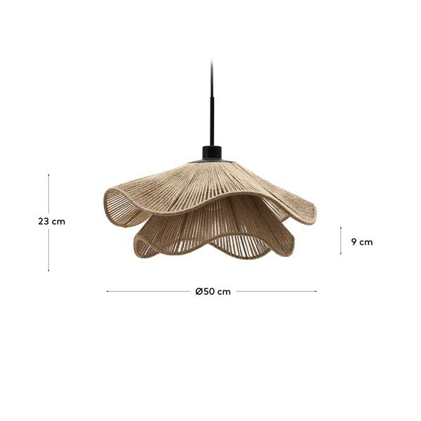 Dabīga toņa abažūrs ø 50 cm Pontos – Kave Home-image-4
