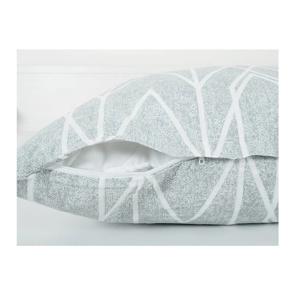 Pelēka vienguļamā gultas veļa no krepa auduma 140x200 cm Gray Stripes – B.E.S.-image-2