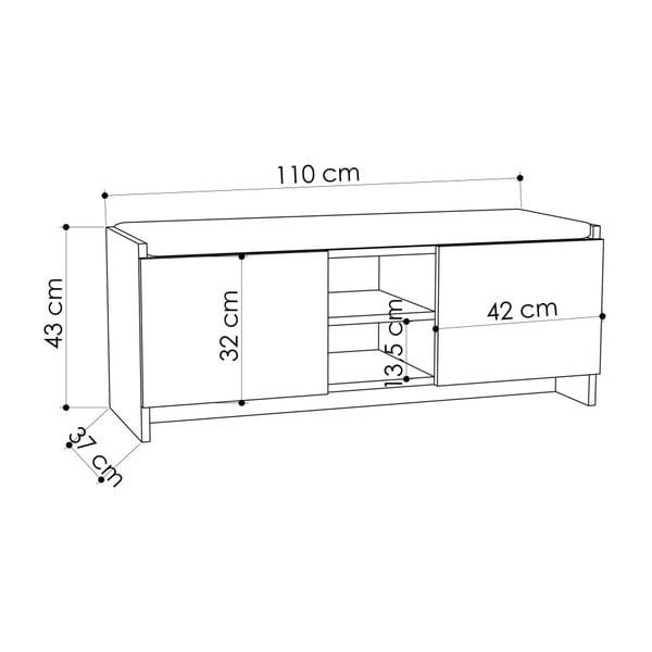 Brūns apavu statīvs / sols Homitis Zulla-image-3
