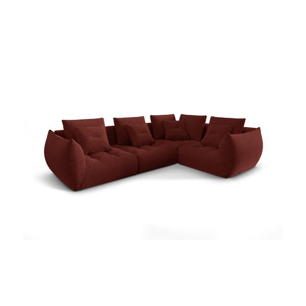 Sarkans stūra dīvāns (ar labo stūri/L veida) Bloom – Micadoni Home-image-2