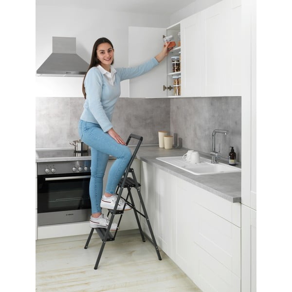 Pelēkas trepes Wenko Compact, augstums 114,5 cm-image-1