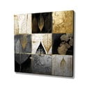 Glezna uz audekla Golden Leaves, 45 x 45 cm