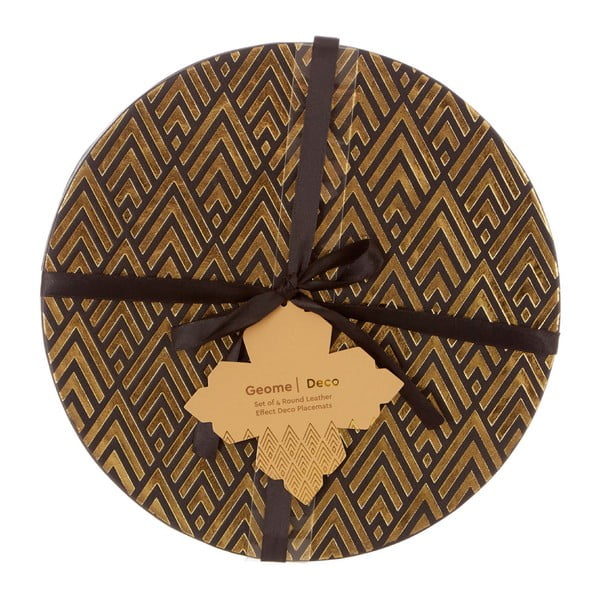 Galda paliktnis no ādas imitācijas/kartona (4 gab.) ø 25 cm Geome – Premier Housewares-image-3