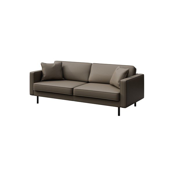 Gaiši brūns ādas dīvāns 207 cm Kobo – MESONICA-image-2
