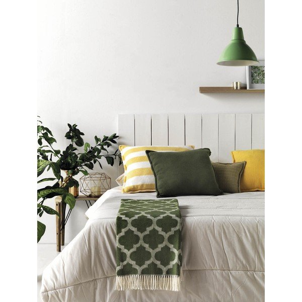 Dzeltens un brūns pleds ar kokvilnu Euromant Damasco, 140 x 160 cm-image-1