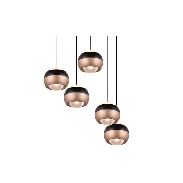 Melna/vara krāsas LED piekaramā lampa ar metāla abažūru ø 30 cm Orbit – Trio Select-image-4
