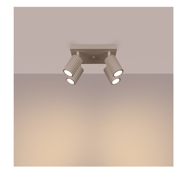 Pelēkbrūna metāla prožektora tipa lampa ø 6,5 cm Gleam – Sollux-image-1