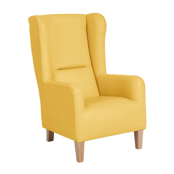 Dzeltens mākslīgās ādas krēsls Max Winzer Bruno