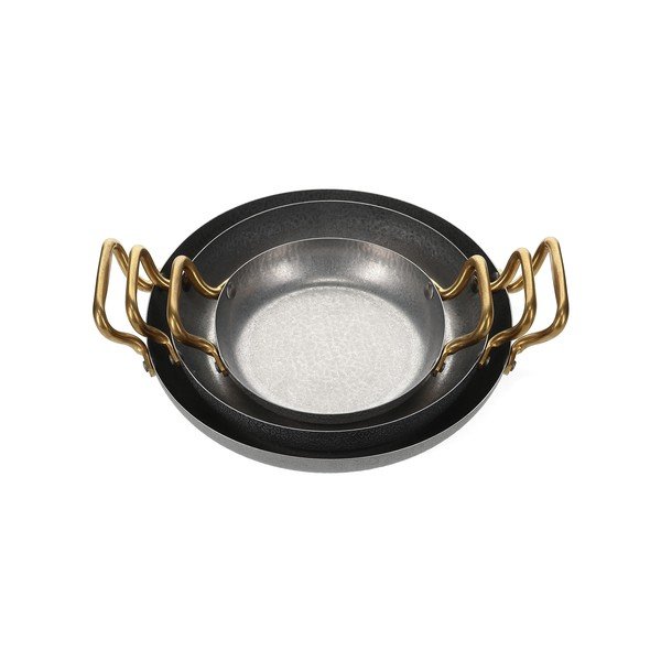 Sudraba krāsas servēšanas metāla šķīvis ø 24 cm Serve – BonBistro-image-4