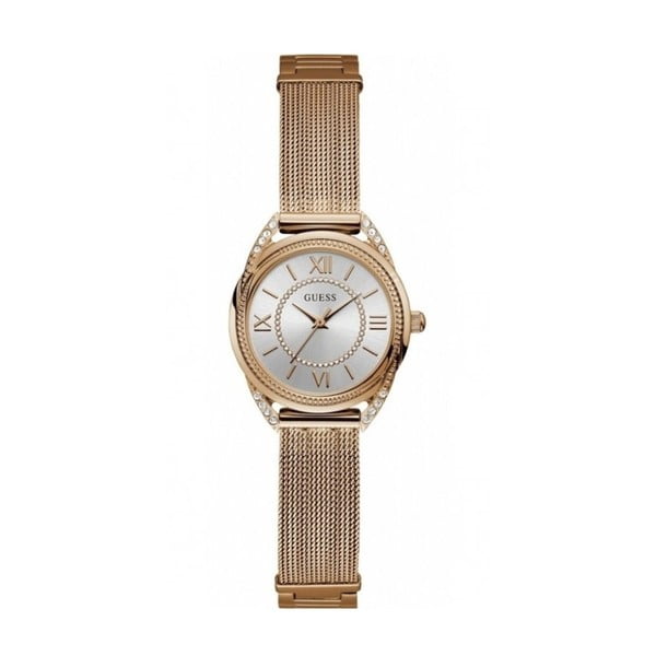 Sieviešu pulkstenis no rozā zelta ar nerūsējošā tērauda siksniņu Guess W1084L3