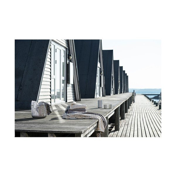 Gaiši pelēks kokvilnas dvielis 70x140 cm Inu – Zone-image-3