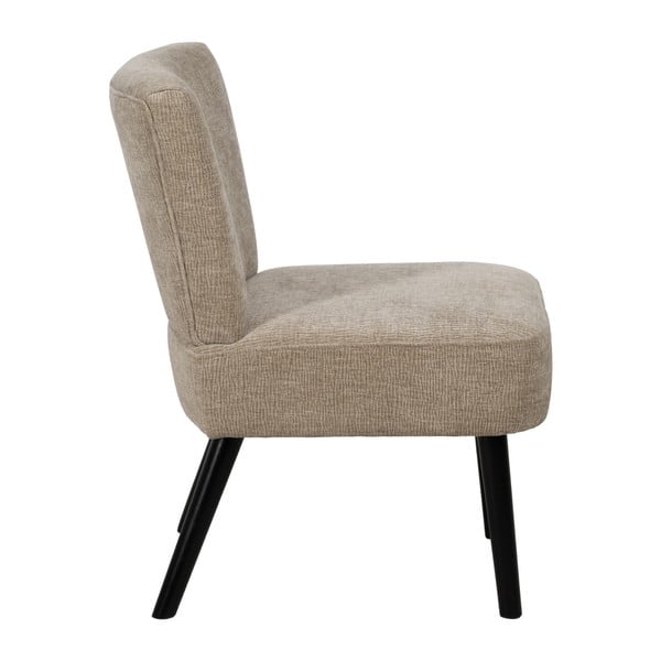 Bēšs atpūtas krēsls no šenila auduma – Ixia-image-2