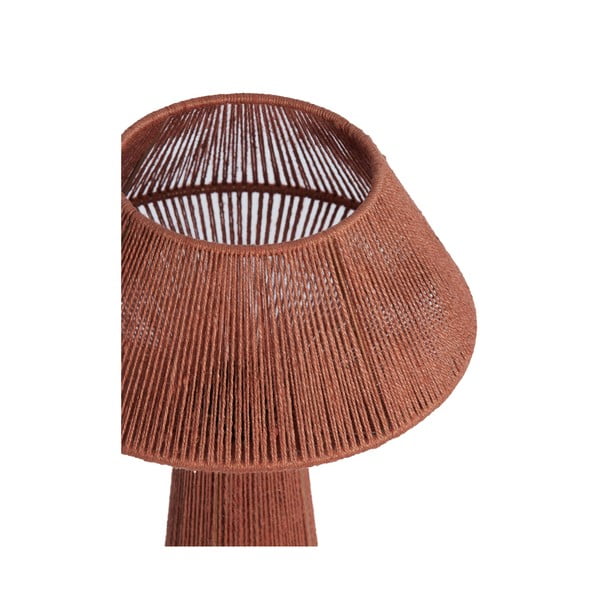 Sarkana galda lampa ar džutas abažūru (augstums 47 cm) Fugia – Light & Living-image-1
