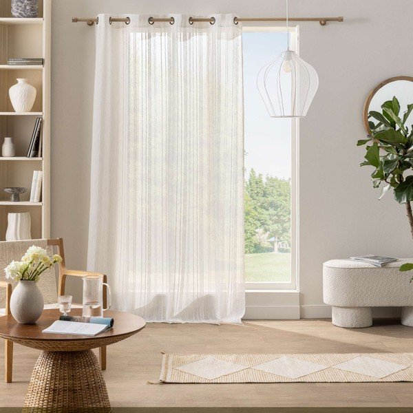 Balts aizkars 140x260 cm Zaho – douceur d'intérieur-image-1