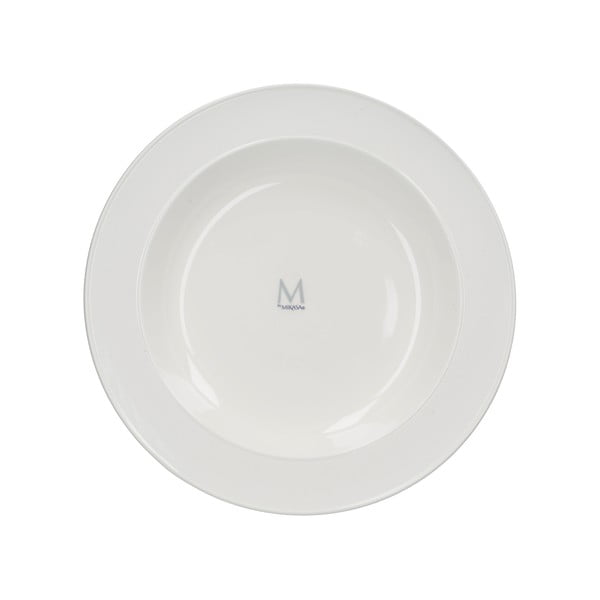Balts porcelāna dziļais šķīvis Mikasa Ridget, ø 30 cm-image-3