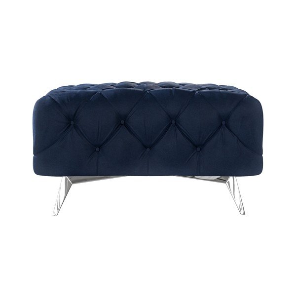 Tumši zils samta kāju soliņš Chelsea – Ropez