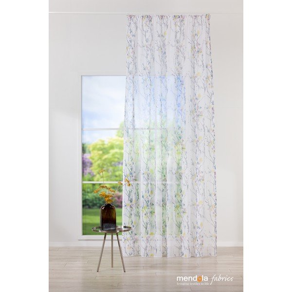Balts/pelēks dienas aizkars 300x260 cm Olivia – Mendola Fabrics-image-2