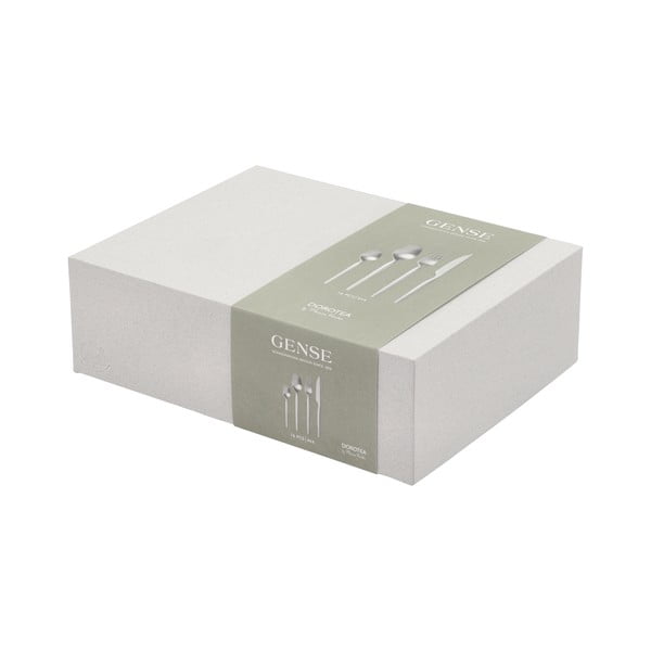 Sudraba krāsas nerūsējošā tērauda galda piederumi (16 gab.) Dorotea – Gense-image-4