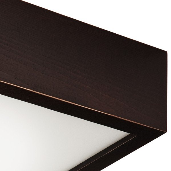 Tumši brūna griestu lampa ar stikla abažūru 27,5x27,5 cm Quadro – LAMKUR-image-4