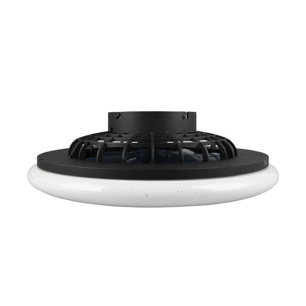 Matēti melna LED griestu lampa Stralsund – Trio-image-4