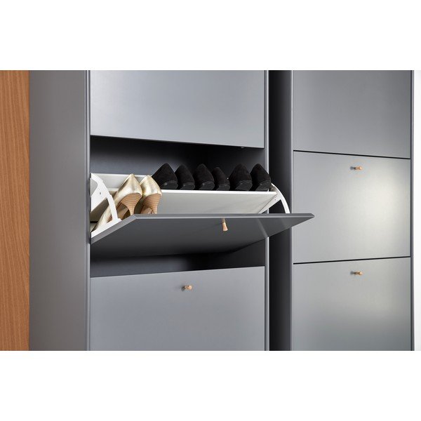 Pelēks atvāžams apavu statīvs Mistral – Hammel Furniture-image-1