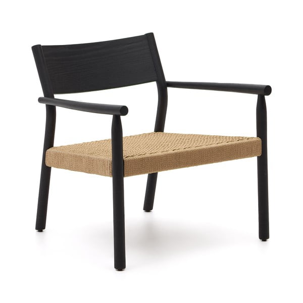 Melns austs atpūtas krēsls Yalia – Kave Home