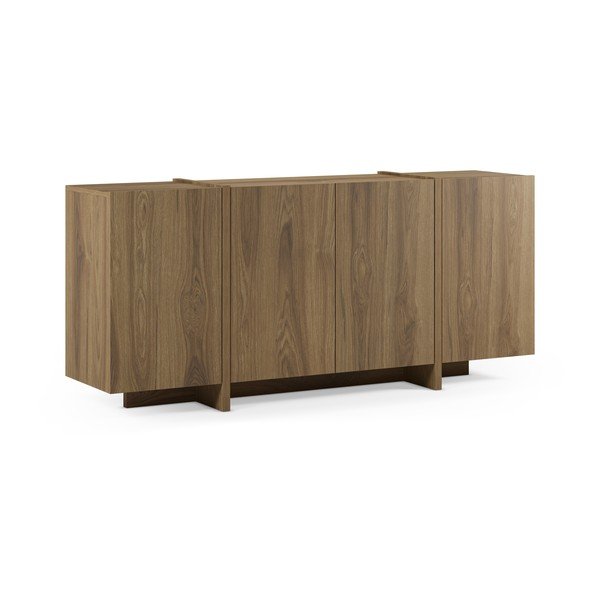 Dabīga toņa kumode ar ozolkoka imitāciju 180x79x40 cm Volia – Marckeric