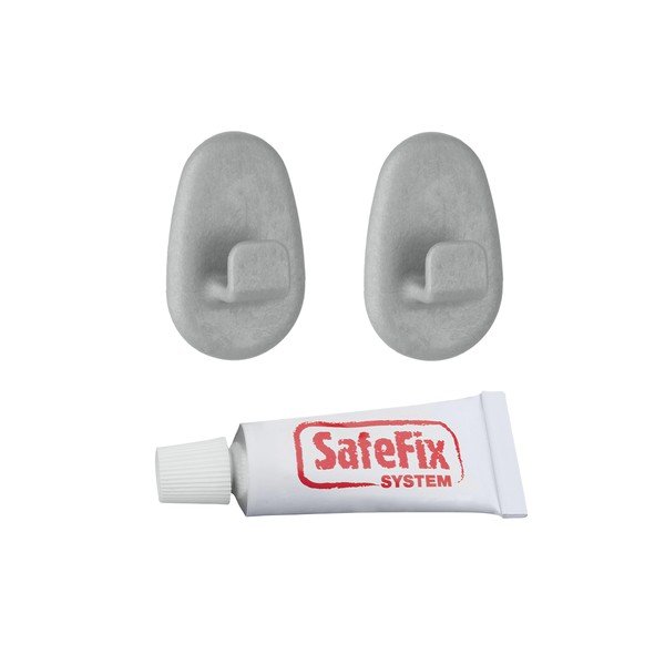 2 āķu komplekts ar līmi Metaltex Grey-image-1