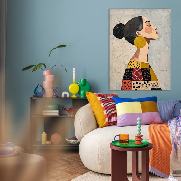 Attēls ar manuāli gleznotiem elementiem 70x100 cm Mae – Styler-image-1