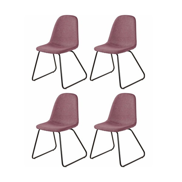 4 rozā ēdamistabas krēslu komplekts Støraa Colombo