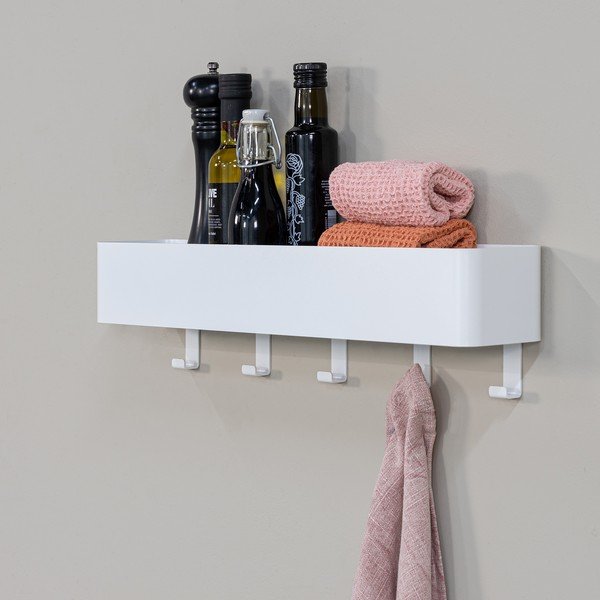 Balts tērauda sienas vannas istabas plaukts Multi – Spinder Design-image-1