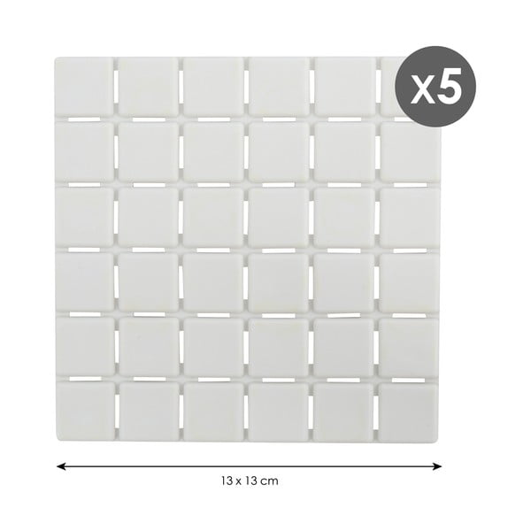 Neslīdoši paklāji vannai (5 gab.) 13x13 cm Quadro – MSV-image-1