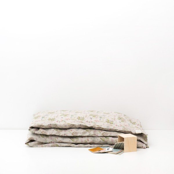 Bēša lina gultasveļa bērniem Linen Tales Botany, 70 x 100 cm-image-2