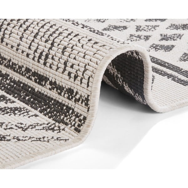 Melns un krēmkrāsas āra paklājs NORTHRUGS Biri, 120 x 170 cm-image-2