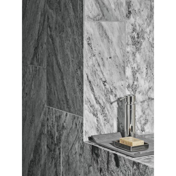 Spīdīgas sudraba krāsas nerūsējošā tērauda sienas ziepju dozators 100 ml Nexio – Blomus-image-4