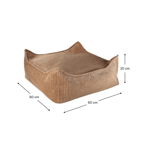 Brūns velveta bērnu sēžammaiss Square – Wigiwama-image-4