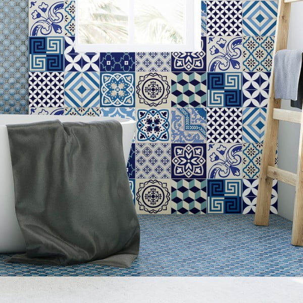 15 dekoratīvo sienas uzlīmju komplekts Ambiance Seaside, 20 x 20 cm-image-3