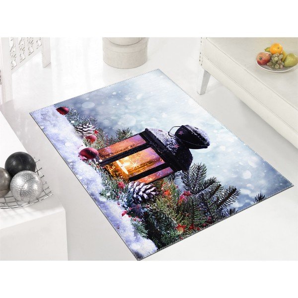 Paklājs Vitaus Ziemassvētku perioda laterna ar sniegu, 50 x 80 cm-image-1