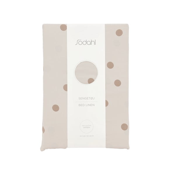 Brūna vienguļamā gultas veļa no kokvilnas satīna 140x200 cm Solaris – Södahl-image-4
