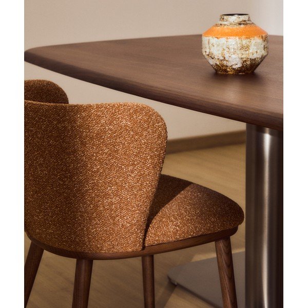 Terakotas oranžs polsterēts ēdamistabas krēsls Ciselia – Kave Home-image-2