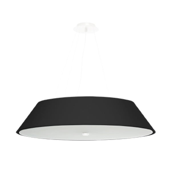 Melna piekaramā lampa ar auduma abažūru ø 70 cm Hektor – Nice Lamps