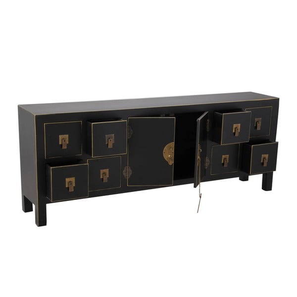 Melna zema kumode 130x50,5 cm Oriente – Ixia-image-1