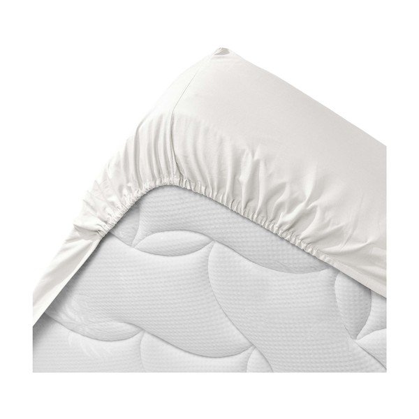 Balts palags no organiskās kokvilnas  ar gumiju 140x190 cm Biolina – douceur d'intérieur-image-3