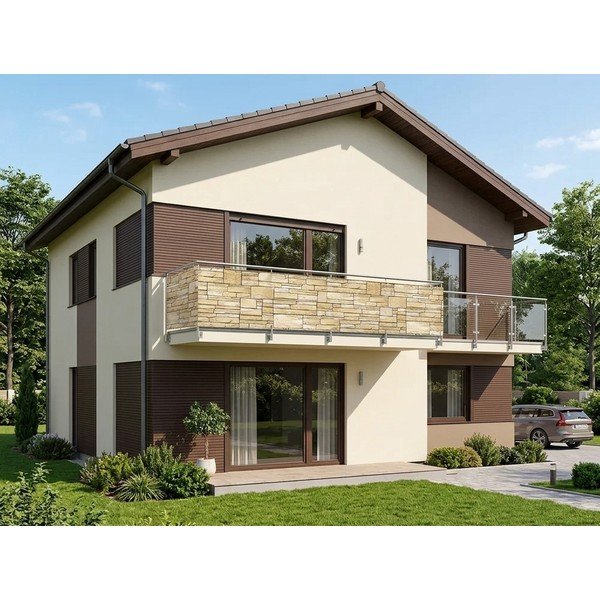 Bēšs balkona aizslietnis 500x85 cm – Maximex-image-1