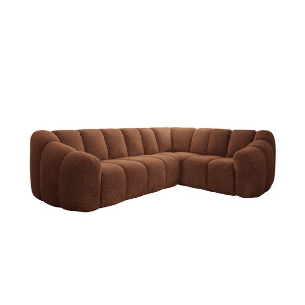 Terakotas oranžs stūra dīvāns (ar labo stūri/L veida) Shell – Miuform