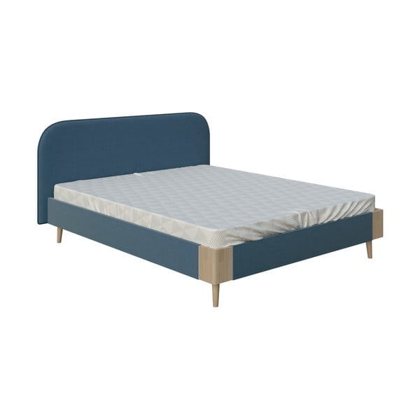 Zila divguļamā gulta ProSpánek Lagom Plain Soft, 140 x 200 cm