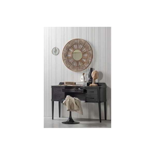 Sienas spogulis ar bambusa rāmi ø 76 cm Obi – WOOOD-image-1