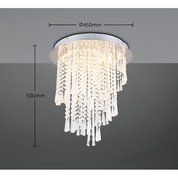 Sudraba krāsas LED griestu lampa ø 45 cm Pomp – Reality-image-2