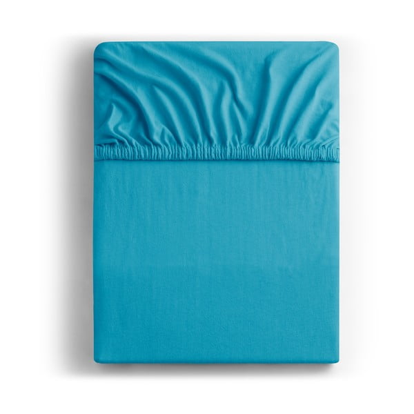 Zils trikotāžas palags ar gumiju 120x200 cm Amber – Restilo