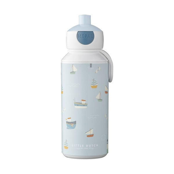 Balta/gaiši zila bērnu pudele 400 ml Sailors bay – Mepal